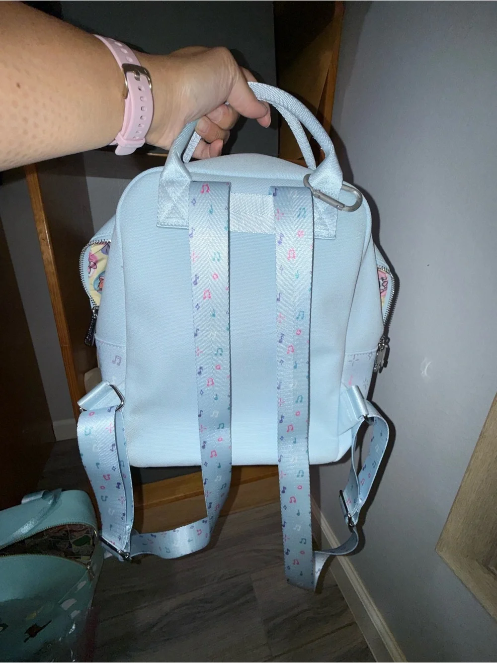 Loungefly Light Blue Disney Marie & Aristocats Embroidered Mini Backpack